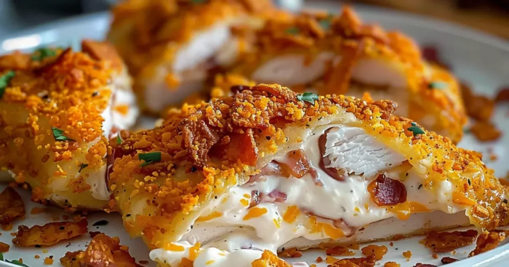 Cream Cheese and Bacon Stuffed Doritos Chicken recipe